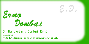 erno dombai business card